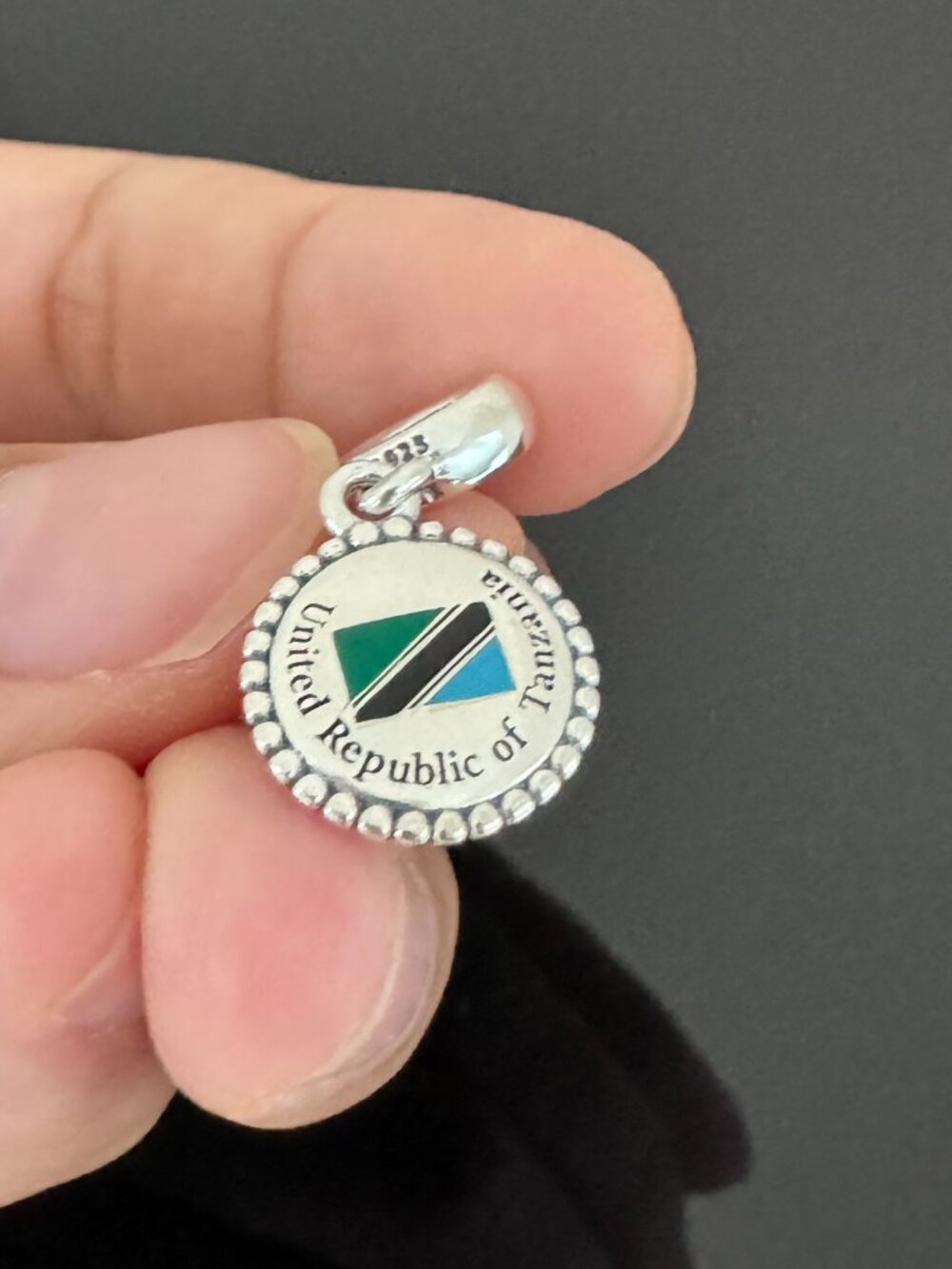 Pandora  United Republic of Tanzania Flag Exclusive Charm
